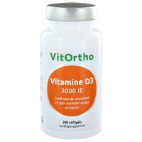 VitOrtho Vitamine D3 3000 IE Softgels 300st
