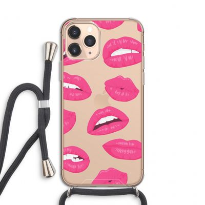 Bite my lip: iPhone 11 Pro Transparant Hoesje met koord