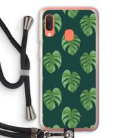 Monstera leaves: Samsung Galaxy A20e Transparant Hoesje met koord Monstera leaves: Samsung Galaxy A20e Transparant Hoesje met koord