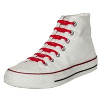 14x Shoeps elastische veters rood voor kinderen/volwassenen One size  -