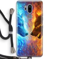 Fire & Ice: LG G7 Thinq Transparant Hoesje met koord