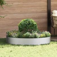 Tuin Bloempot Zilver 120 x 120 x 20 cm Gegalvaniseerd staal