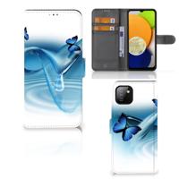 Samsung Galaxy A03 | Telefoonhoesje | Met pasjeshouder | Vlinders