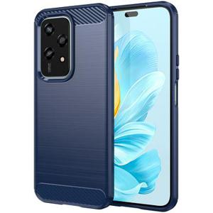 Honor 200 Lite Geborsteld TPU Hoesje - Koolstofvezel - Blauw