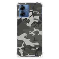 Motorola Moto G14 Doorzichtige Silicone Hoesje Army Light