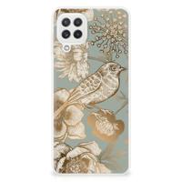 TPU Case voor Samsung Galaxy A22 4G | M22 Vintage Bird Flowers