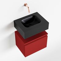 Toiletmeubel Mondiaz Andor | 40 cm | Meubelkleur Fire | Lex vrijhangend wastafel Urban Midden | Zonder kraangat Toiletmeubel Mondiaz Andor | 40 cm | Meubelkleur Fire | Lex vrijhangend wastafel Urban Midden | Zonder kraangat