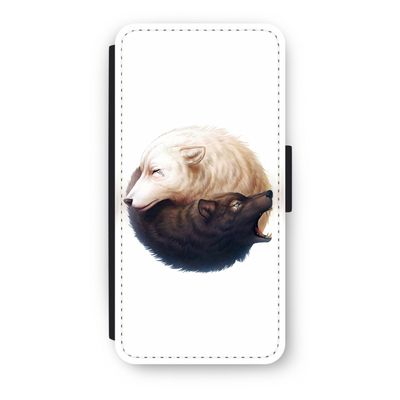 Yin Yang Wolves: iPhone SE 2020 Flip Hoesje