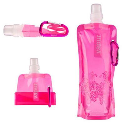 0.5 l Portable Ultralight opvouwbare siliconen water tas outdoor sportbenodigdheden wandelen camping zachte kolf waterdichte tas (roze)