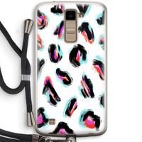 Cheetah color: LG K10 (2016) Transparant Hoesje met koord