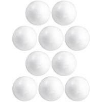 Piepschuim bollen/ballen - 10x - D5 cm - wit - styropor - hobby figuren