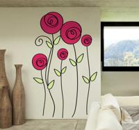 Sticker decoratie rozen - thumbnail