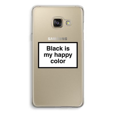 Black is my happy color: Samsung A3 (2017) Transparant Hoesje