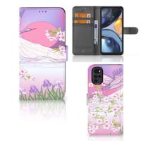 Motorola Moto G22 | Telefoonhoesje | Met pasjeshouder | Bird Flying
