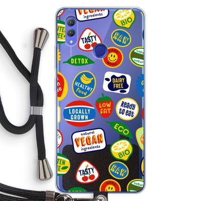 Fruitsticker: Honor Note 10 Transparant Hoesje met koord