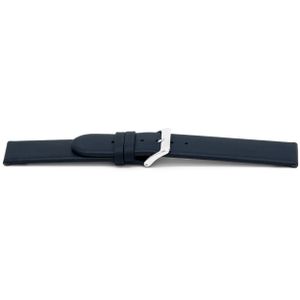 Horlogeband Universeel G607 Leder Blauw 20mm