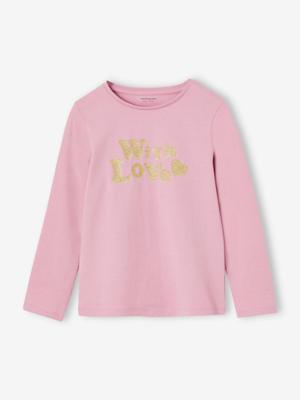 T-shirt met tekst voor meisjes lila