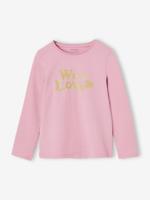 T-shirt met tekst voor meisjes lila