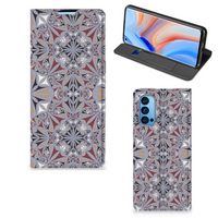 OPPO Reno4 Pro 5G Standcase Flower Tiles - thumbnail