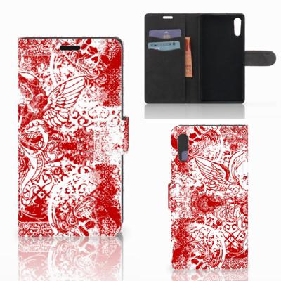 Telefoonhoesje met Naam Sony Xperia XZ | Sony Xperia XZs Angel Skull Rood