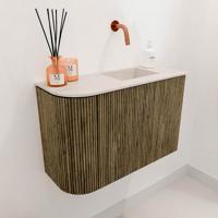 Toiletmeubel Mondiaz Joya Dlux | 61.6 cm | Meubelkleur Dusk | Faye wastafel Meli Wasbak Rechts | Zonder kraangat(en) Toiletmeubel Mondiaz Joya Dlux | 61.6 cm | Meubelkleur Dusk | Faye wastafel Meli Wasbak Rechts | Zonder kraangat(en)