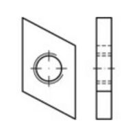 TOOLCRAFT 161552 Schroefplaten voor hamerkopschroeven M6 Staal Galvanisch verzinkt 100 stuk(s) - thumbnail