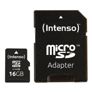 Intenso High Performance microSDHC-kaart 16 GB Class 10 Incl. SD-adapter