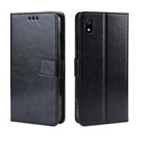 Retro Crazy Horse textuur horizontale Flip lederen case voor Xiaomi Redmi 7A met houder & kaartsleuven & fotolijstjes (zwart)