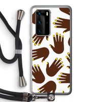 Hands dark: Huawei P40 Pro Transparant Hoesje met koord