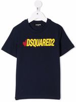 DSQUARED2 KIDS t-shirt en coton à logo imprimé - Bleu