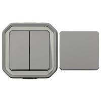 Legrand 069719L Compleet Spatwaterdicht schakelmateriaal Plexo Grijs 1 stuk(s)