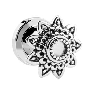 Tunnel met Mandala-design Chirurgisch staal 316L Tunnels & Plugs