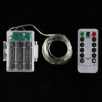 5m zilver koperdraad string licht 50 LEDs 3 x AA batterijen vak Fairy lamp decoratieve licht met afstandsbediening DC 5V
