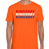 Kingsday t-shirt oranje voor heren - Koningsdag shirts - thumbnail