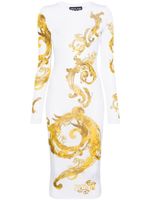 Versace Jeans Couture robe mi-longue à imprimé Watercolour Couture - Blanc - thumbnail