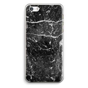 Zwart marmer: iPhone 5 / 5S / SE Transparant Hoesje