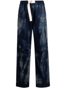 DARKPARK pantalon droit à motif tie-dye - Bleu