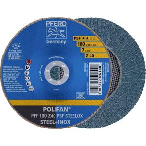 PFERD 67664185 PFF 180 Z 40 PSF STEELOX Lamellenschijf Diameter 180 mm Boordiameter 22.23 mm RVS, Staal 10 stuk(s)