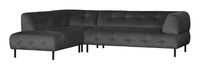 WOOOD Exclusive Hoekbank 'Lloyd' Links, Velvet, kleur Cast Iron