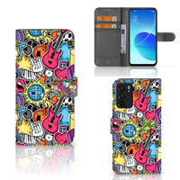 OPPO Reno6 5G Wallet Case met Pasjes Punk Rock