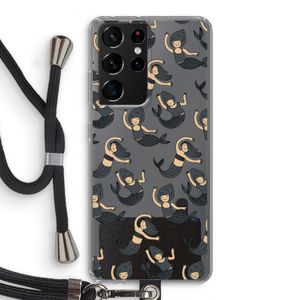 Zeemeermin: Samsung Galaxy S21 Ultra Transparant Hoesje met koord