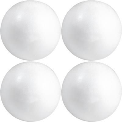 Piepschuim bol/bal - 4x - wit - D10 cm - styropor - hobby figuren - DIY - knutselen