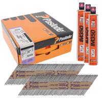 Paslode 34° Papier Gebonden Stripnagels IM350 | D-Kop | 2,8x63 mm | Galv-Plus® | Ring | +3x Gas VE=3300 - 141210