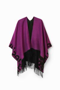 Omkeerbare poncho - RED - U