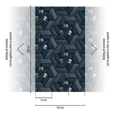 Livingwalls Metropolitan Stories. Travel Stories - Blauw - Grafisch - 391783