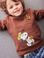 Sweater voor babyjongen Snoopy Peanuts® mokka - thumbnail