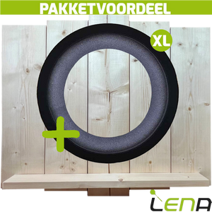 Lena Dartbordverlichting Basic XL Zwart + Lena Wooden Wall Protector