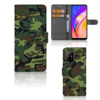 OPPO Reno5 Z | A94 5G | Telefoon Hoesje | Army Dark