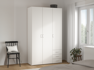 Kast SPACIO 3 deuren 3 lades wit