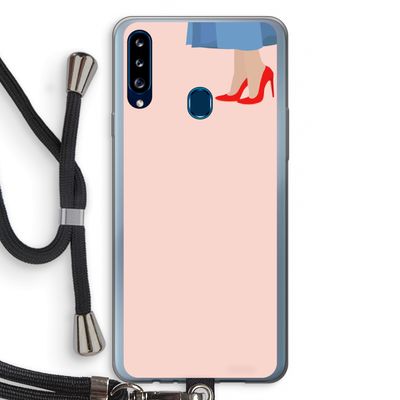 High heels: Samsung Galaxy A20s Transparant Hoesje met koord
